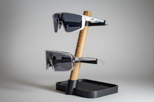 Wittoh Table Stand Tisch-Organizer mit Brillenhalter und Holzstab - modulares Stecksystem für Radsachen